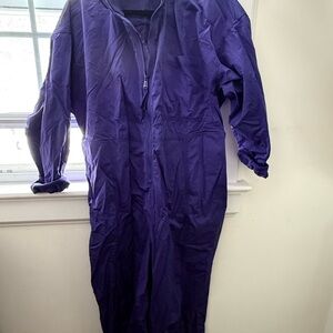 Free People Purple Full-Zip Coverall Jumpsuit